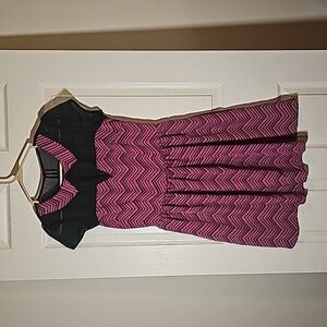 Paper Doll Sheer Top Purple Black Dress Size 5